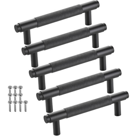 SOTECH Möbelgriff Bügelgriff Blackline VIII schwarz matt Schubladengriff Schrankgriff inkl. Schrauben - Bohrlochabstand (BA) 96 mm, 5 Stück