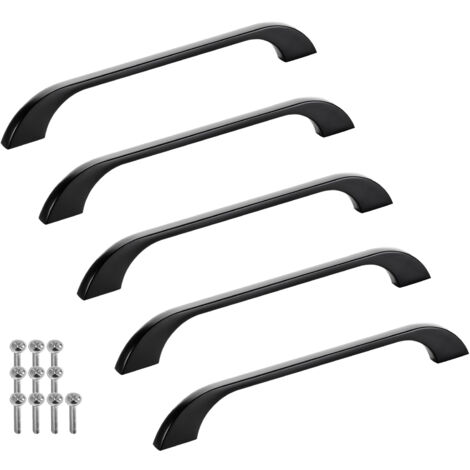 SOTECH Möbelgriff Bügelgriff Blackline XIII schwarz matt  Schubladengriff Schrankgriff inkl. Schrauben - Bohrlochabstand (BA) 160 mm, 5 Stück