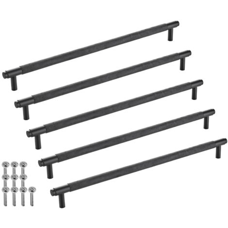 SOTECH Möbelgriff Bügelgriff Blackline VIII schwarz matt  Schubladengriff Schrankgriff inkl. Schrauben - Bohrlochabstand (BA) 320 mm, 5 Stück