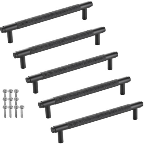 SOTECH Möbelgriff Bügelgriff Blackline VIII schwarz matt Schubladengriff Schrankgriff inkl. Schrauben - Bohrlochabstand (BA) 160 mm, 5 Stück