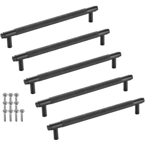 SOTECH Möbelgriff Bügelgriff Blackline VIII schwarz matt Schubladengriff Schrankgriff inkl. Schrauben - Bohrlochabstand (BA) 192 mm, 5 Stück