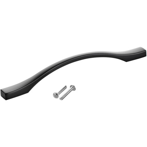 SOTECH Möbelgriff Bügelgriff Blackline XV schwarz matt  Schubladengriff Schrankgriff inkl. Schrauben - Bohrlochabstand (BA) 160 mm, 1 Stück