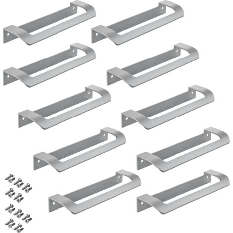 SOTECH Möbelgriff LYS BA 160 mm Griff für Schränke, Schubladen und Falttüren, Chrom matt, 10 Stück