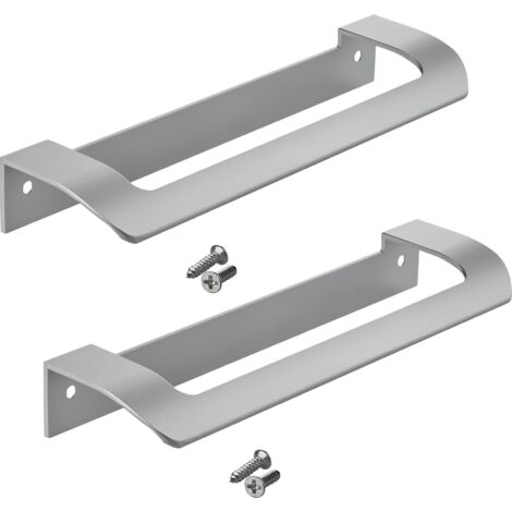 SOTECH Möbelgriff LYS BA 160 mm Griff für Schränke, Schubladen und Falttüren, Chrom matt, 2 Stück
