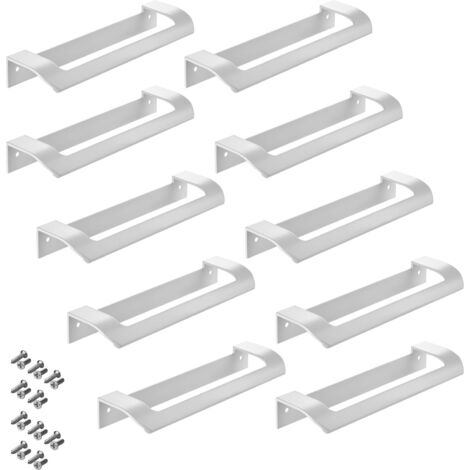SOTECH Möbelgriff LYS BA 160 mm Griff für Schränke, Schubladen und Falttüren, weiß matt, 10 Stück