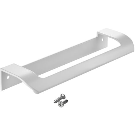 SOTECH Möbelgriff LYS BA 160 mm Griff für Schränke, Schubladen und Falttüren, weiß matt, 1 Stück