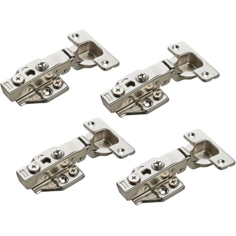 SOTECH Topfband T48 105° mit Dämpfer (Soft-Close) inkl. Montageplatten mit Exzenterverstellung, Eckanschlag, 4 Stück