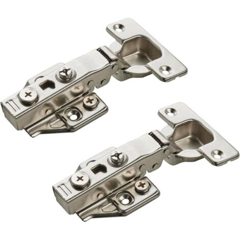 SOTECH Topfband T48 105° mit Dämpfer (Soft-Close) inkl. Montageplatten mit Exzenterverstellung, Eckanschlag, 2 Stück