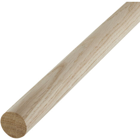SOTECH Kleiderstange Garderobenstange Rundstab Holzstab zum Basteln Ø 30 mm Eiche Länge: 100 cm , 1 Stück