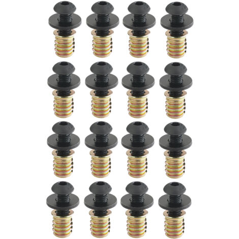 SOTECH Schraubenset 16 Stück M8 x 20 mm mit Gewindemuffen/Einschraubmuffen M8 x 15 mm und Unterlegscheiben für Tischgestelle, Tischbeine und vieles mehr