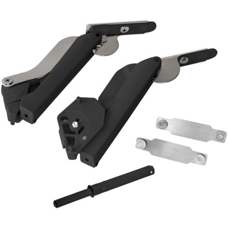 FREEspace Klappenbeschlag Typ E anthrazit, für 3,2 - 13,4 kg Klappengewicht, mit Push to Open / Kesseböhmer