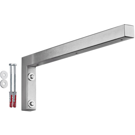 SOTECH Wandkonsole Regalkonsole Waschtischkonsole in L-Form 450 x 150 x 30 mm, Edelstahl gebürstet, 1 Stück