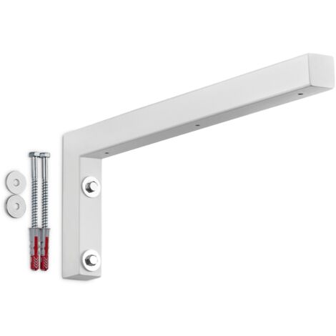 SOTECH Wandkonsole Regalkonsole Waschtischkonsole in L-Form 400 x 150 x 30 mm, weiß matt pulverbeschichtet, 1 Stück