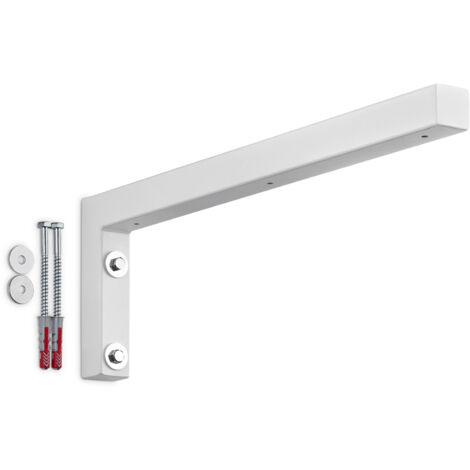 SOTECH Wandkonsole Regalkonsole Waschtischkonsole in L-Form 450 x 150 x 30 mm, weiß matt pulverbeschichtet, 1 Stück