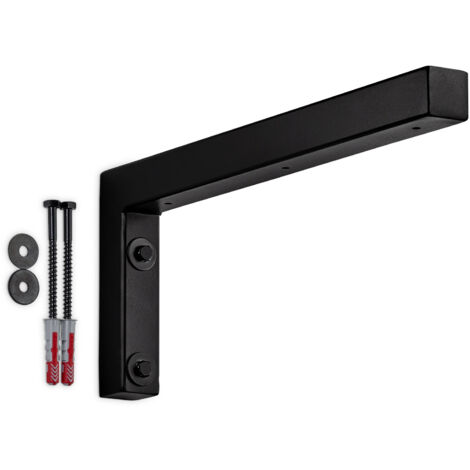 SOTECH Wandkonsole Regalkonsole Waschtischkonsole in L-Form 350 x 150 x 30 mm, schwarz matt pulverbeschichtet, 1 Stück