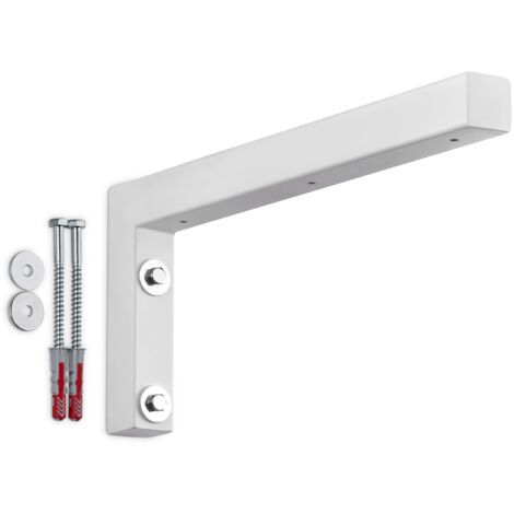 SOTECH Wandkonsole Regalkonsole Waschtischkonsole in L-Form 350 x 150 x 30 mm, weiß matt pulverbeschichtet, 1 Stück