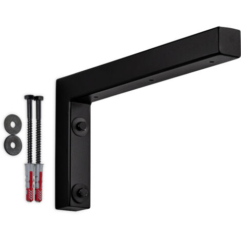 SOTECH Wandkonsole Regalkonsole Waschtischkonsole in L-Form 300 x 150 x 30 mm, schwarz matt pulverbeschichtet, 1 Stück