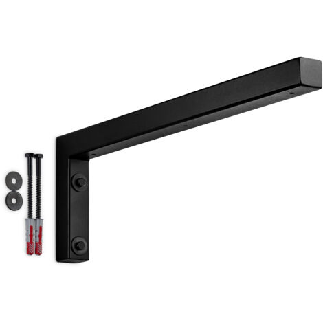 SOTECH Wandkonsole Regalkonsole Waschtischkonsole in L-Form 450 x 150 x 30 mm, schwarz matt pulverbeschichtet, 1 Stück