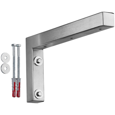 SOTECH Wandkonsole Regalkonsole Waschtischkonsole in L-Form 300 x 150 x 30 mm, Edelstahl gebürstet, 1 Stück