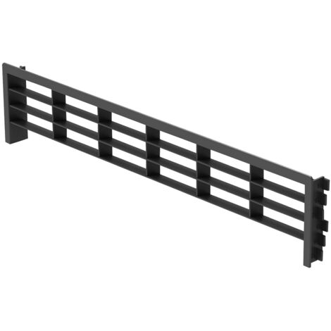 SOTECH Lüftungsgitter für Sockelleisten 396 x 83 mm (Einlassmaß 384 x 75 mm) Abluftgitter passend für Blendendicke 13, 16 und 19 mm, für den Einsatz in Küche & Bad, schwarz