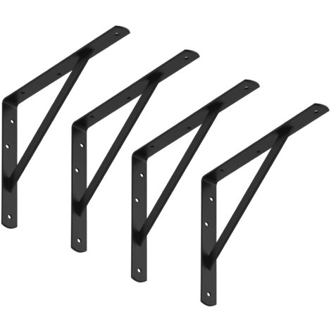 SOTECH Schwerlast-Konsole BLACKLINE I schwarz Tragkraft bis zu 200 kg / Paar 30 x 22,5 x 3 x 0,4 cm, 4 Stück