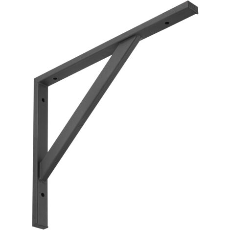 SO-TECH Schwerlastkonsole Schwerlastwinkel Regalwinkel Wandkonsole Stahl, Tragkraft 75 kg / Paar, 395 x 315 mm schwarz - 1 Stück