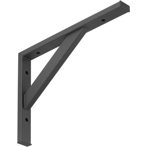 SO-TECH Schwerlastkonsole Schwerlastwinkel Regalwinkel Wandkonsole Stahl, Tragkraft 75 kg / Paar, 295 x 215 mm schwarz - 1 Stück