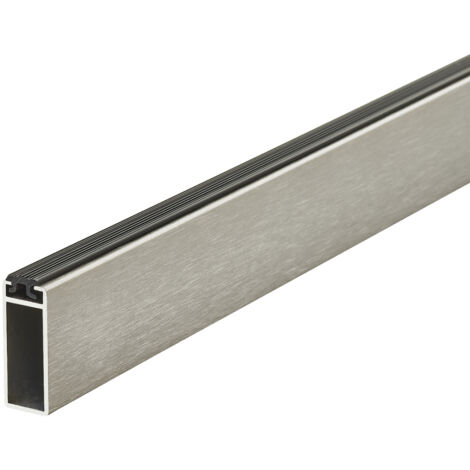 SOTECH Designer Schrankrohr NANO Alu Kleiderstange & optionales Zubehör - Schrankrohr Länge 1000 mm, 32,4x12,2 mm, Edelstahloptik