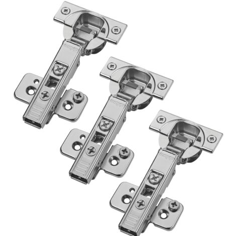 Blum Topfband Schrankscharnier 110° 71B3580 Eckanschlag SoftClose 3D-Verstellung, inkl. Montageplatte 173H7100 - 3er Set