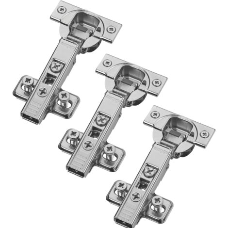 Blum Topfband Schrankscharnier 110° 71B3580 Eckanschlag SoftClose 3D-Verstellung, inkl. Montageplatte 173L8100 - 3er Set