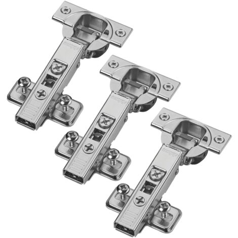 Blum Topfband Schrankscharnier 110° 71B3580 Eckanschlag SoftClose 3D-Verstellung, inkl. Montageplatte 174E6100 - 3er Set