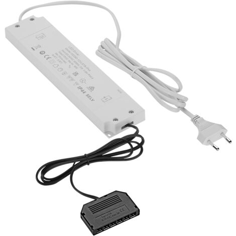 LED Transformator 12 VDC Netzgerät mit 6-fach Verteiler (mini AMP-Anschluss), 60 W
