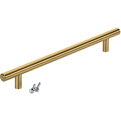 SOTECH Stangengriff/ Relinggriff G17 - Edelstahl goldfarbig galvanisiert, BA 192 mm, 20 Stück