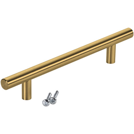 SOTECH Stangengriff/ Relinggriff G17 - Edelstahl goldfarbig galvanisiert, BA 128 mm, 10 Stück