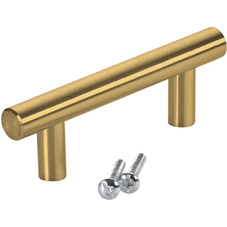 SOTECH Stangengriff/ Relinggriff G17 - Edelstahl goldfarbig galvanisiert, BA 64 mm, 1 Stück