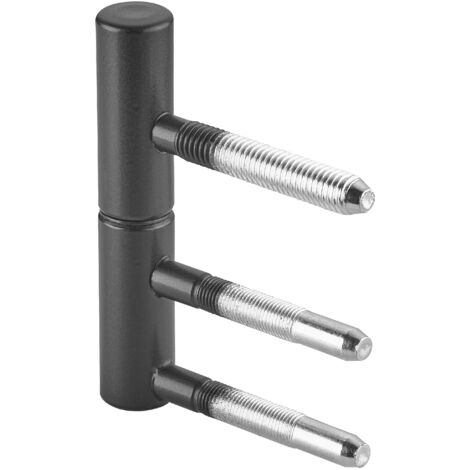 SOTECH Türband OLAV Ø 15 mm Stahl schwarz pulverbeschichtet bis 60 kg Tragkraft DIN-konform, 2-teilig mit 3 Gewindebolzen, 1 STÜCK