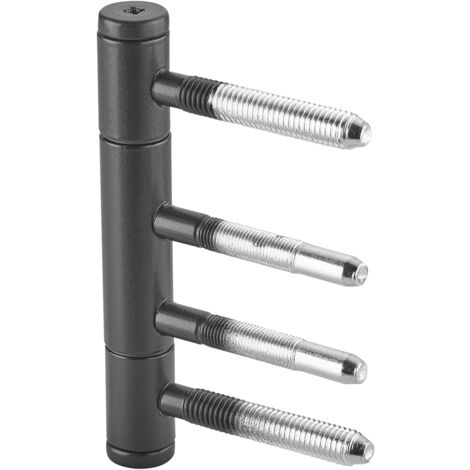SOTECH Türband OLAV Ø 15 mm Stahl schwarz pulverbeschichtet bis 60 kg Tragkraft DIN-konform, 3-teilig mit 4 Gewindebolzen, einem Stift mit Schraubbolzen, 1 STÜCK