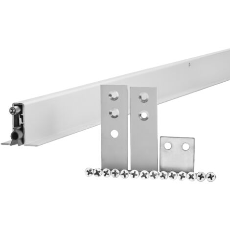 SOTECH Türbodendichtung Türdichtung automatisch für Türbreite bis max. 985 mm, Aluminium eloxiert kürzbar, zum Einfräsen Befestigung seitlich und von unten