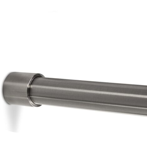 SOTECH Kleiderstange Garderobenstange Schrankstange Edelstahl rund Ø 25 mm inkl. Stangenlager Tube - Länge: 600 mm