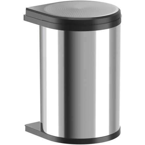 HAILO Einbaumülleimer Abfallsammler Mülleimer AS Mono Volumen 20L schwenkbar Edelstahl / Schwarz