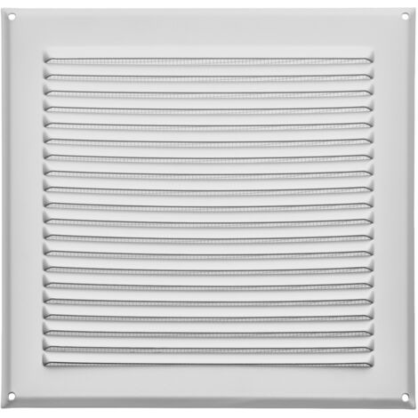 SOTECH Lüftungsgitter aufschraubbar mit Insektenschutz Aluminium 250x250 mm weiß