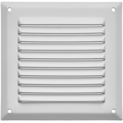 SOTECH Lüftungsgitter aufschraubbar mit Insektenschutz Aluminium 140x140 mm weiß