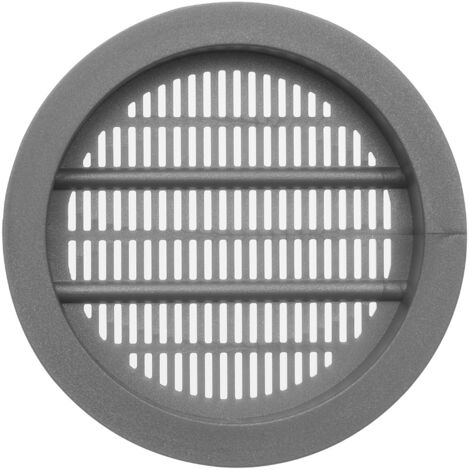 SOTECH Lüftungsgitter zum Einlassen mit Abdeckrand Belüftung Innen und Außen - 1 Stück Ø 49 mm / Einbau-Ø: 39 mm / Einbautiefe: 7 mm Lüftungsrosette geschlitzt