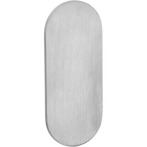 SOTECH selbstklebende Edelstahl Tür-Rosette - 1 Stück Blindrosette oval 65 x 28 x 2 mm Edelstahl Satin zur Abdeckung nicht genutzter Türbohrungen