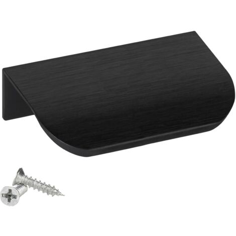 Griffleiste BLANKETT TOMMY Aluminium schwarz gebürstet, 5 Stück 70 x 18 x 42 mm