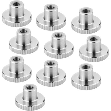 SOTECH Rändelmutter Edelstahl V2A (SS304) metrische Griffmutter mit gerändelten Seitenflächen - 10er Set M3 hohe Form DIN 466