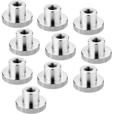 SOTECH Rändelmutter Edelstahl V2A (SS304) metrische Griffmutter mit gerändelten Seitenflächen - 10er Set M10 hohe Form DIN 466
