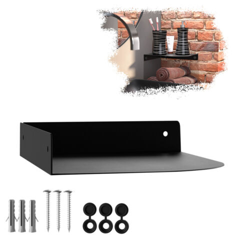 SOTECH Design Wandeckregal HOVER Höhe 3 cm inkl. Befestigungsset für Wandmontage, Länge 20 cm, Tiefe 15 cm, schwarz, 1 Stück (1/5)