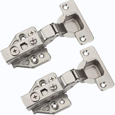 SOTECH Topfband T48 105° mit Dämpfer (Soft-Close) inkl. Montageplatten mit Exzenterverstellung, Mittelanschlag, 2 Stück