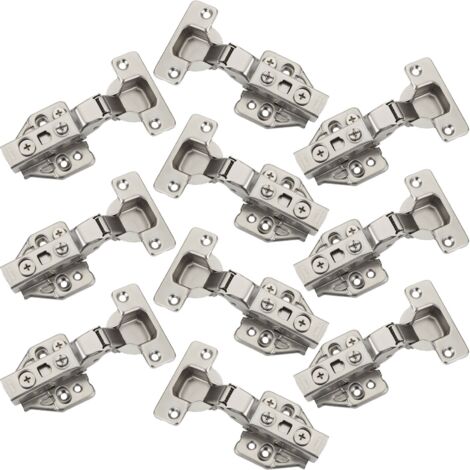 SOTECH Topfband T48 105° mit Dämpfer (Soft-Close) inkl. Montageplatten mit Exzenterverstellung, Mittelanschlag, 10 Stück
